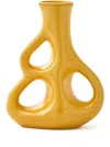Polspotten Three Ears Ceramic Vase (50.5cm X 22cm) In Yellow