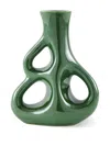 Polspotten Three Ears Vase (21cm X 9cm) In Green