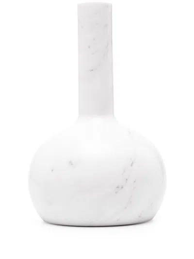 Polspotten Heritage Bell Marble Candle Holder (5.60 Kg) In White