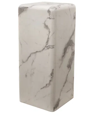 Polspotten White Marbled Decorative Pillar