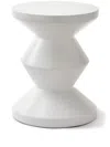 POLSPOTTEN WHITE ZIG ZAG LACQUERED STOOL