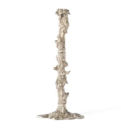 Polspotten Xxl Drip Candle Holder In Silver