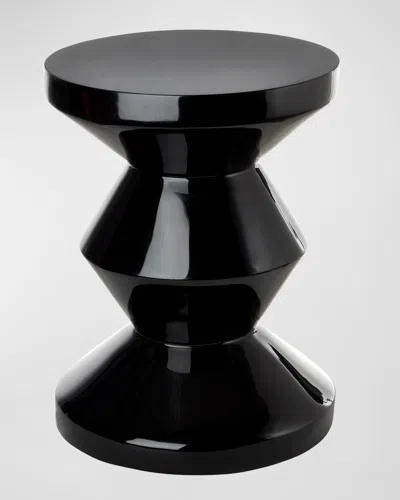 Polspotten Zig Zag Stool In Black