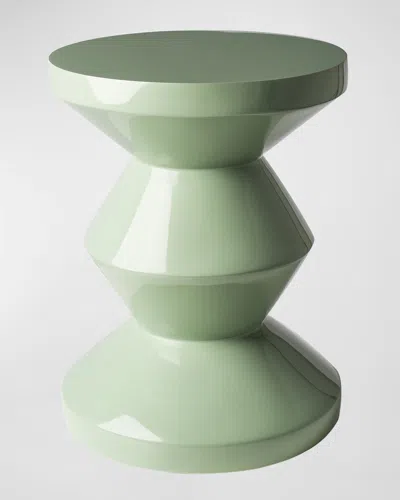 Polspotten Zig Zag Stool In Green