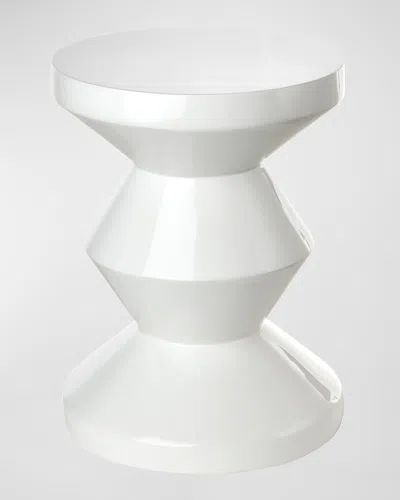 Polspotten Zig Zag Stool In White