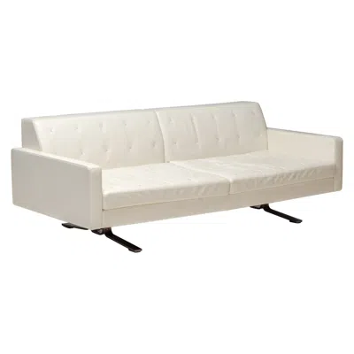 Pre-owned Poltrona Frau By Jean-marie Massaud Cream Leather Kennedee Sofa In White