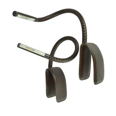 Pre-owned Poltrona Frau Clip-on Reading Lights, Leather & Led, Italy, Circa 2000 In Black