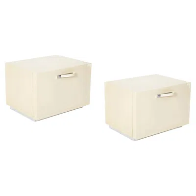 Pre-owned Poltrona Frau Condotti Bedside Table Set, Design Mario Dell'orto & Emmanuela Garbin,  In Sand