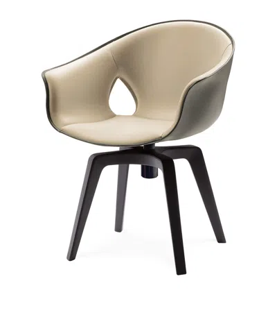 Poltrona Frau Ginger Swivel Chair In Gray