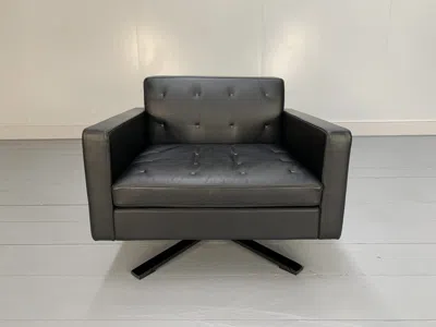 Pre-owned Poltrona Frau Immaculate  “kennedee” Armchair In Black “pelle Frau Sc” Leather