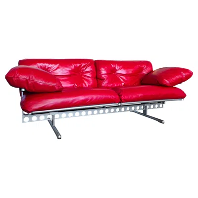 Pre-owned Poltrona Frau “ouverture” Red Sofa Designed By Pierluigi Cerri, 2003