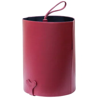 Pre-owned Poltrona Frau Purple Leather Umbrella Stand