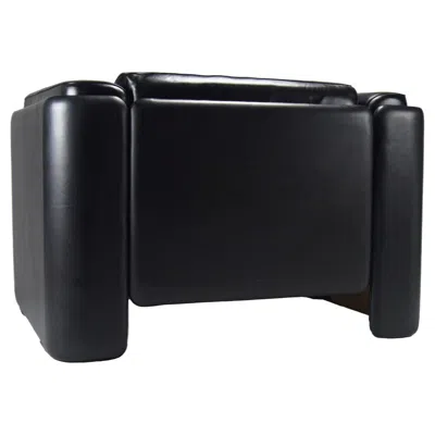 Pre-owned Poltrona Frau Tito Agnoli Black Leather Lounge Chair For