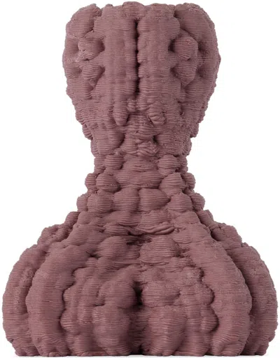 Polymorf Ssense Exclusive Purple Bark Candle Holder In Red