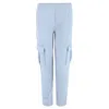 Polysar Women's Cargo Pocket Sweat Pants In Grey