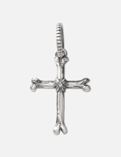 Polyteru 925 Silver Pendant Cross Bone