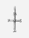 Polyteru 925 Silver Pendant Cross Bone In Metallic