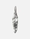 Polyteru 925 Silver Pendant Feather In Metallic