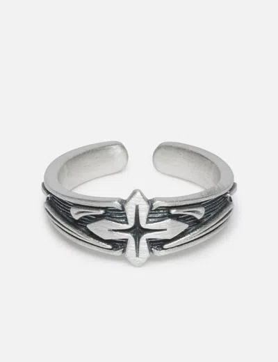 Polyteru 925 Silver Ring 006 - Antique Cross