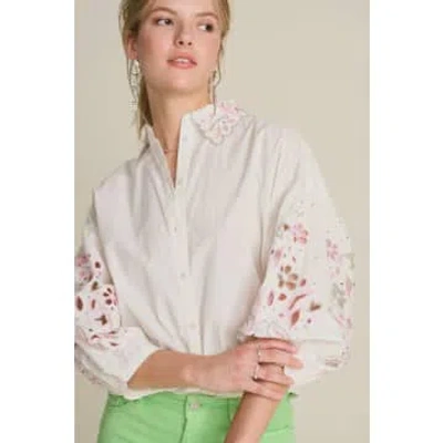 Pom Amsterdam Embroidery Blouse In White