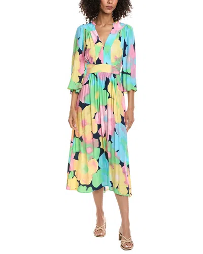 Pom Amsterdam Midi Dress In Multi