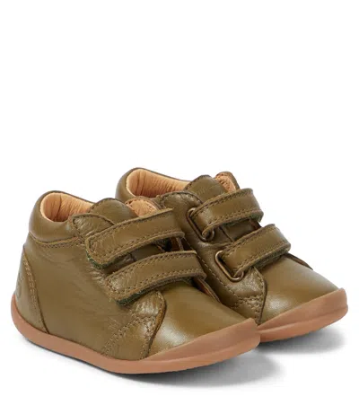Pom D'api Baby Leather Booties In Brown
