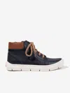 POM D'API BOYS LEATHER HIGH TOP TRAINERS