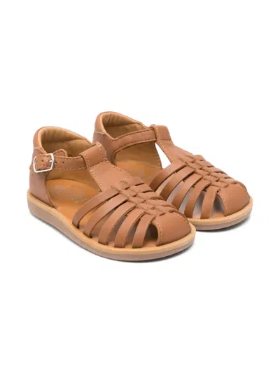 Pom D'api Kids' Closed Sandals In Brown