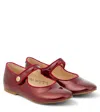 Pom D'api Daisy Baby Patent Leather Mary Jane Flats In Red