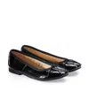 Pom D'api Dory Patent Leather Ballet Flats In Black