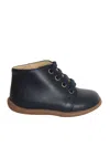Pom D'api Stand-up Leather Boots In Blue