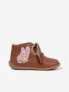Pom D'api Girls Butterfly Stand Up Boots In Brown