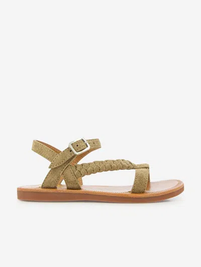 POM D'API GIRLS LEATHER PLAGETTE ANTIK SANDALS