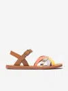 Pom D'api Girls Leather Plagette Oto Sandals In Brown