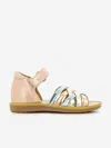 Pom D'api Poppy Lux Metallic Leather Sandals In Pink