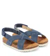 Pom D'api Groot Suede Sandals In Nubuck Marine
