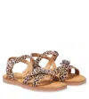 Pom D'api Plage-air Crossy Leather Sandals In Mini Leo Sahara