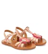 Pom D'api Plagette Alto Leather Sandals In Multicoloured