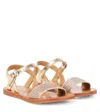 Pom D'api Plagette Glitter Leather Sandals In Multicoloured