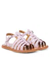 Pom D'api Plagette Leather Sandals In Purple
