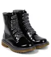 Pom D'api Sid Ranger Patent Leather Combat Boots In Black
