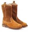 Pom D'api Sister West Suede Boots In Beige