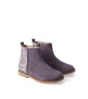 Pom D'api Trip Back Glitter Leather Ankle Boots In Grey