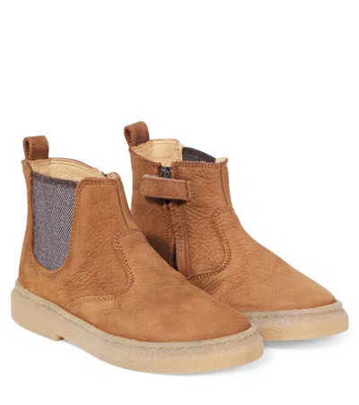 Pom D'api Kids' Leather Chelsea Boots