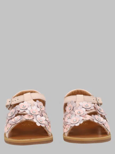 Pom D'api Mini Pop Paint Buckle Sandals For Girls In Pink