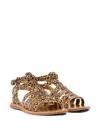 Pom D'api Plagette Gladiator Leopard-print Sandals In Animal Print