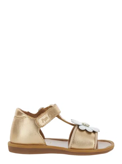 Pom D'api Kids' Big Flo Laminato In Brown