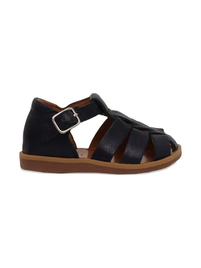 POM D'API BUCKLE-FASTENING LEATHER OPEN TOE SANDALS