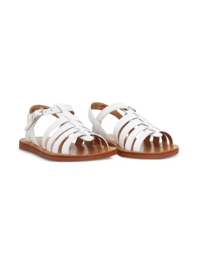 Pom D'api Kids' Leather Buckle-fastening Sandals In Multi