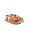 Pom D'api Leather Open Toe Sandals In Brown
